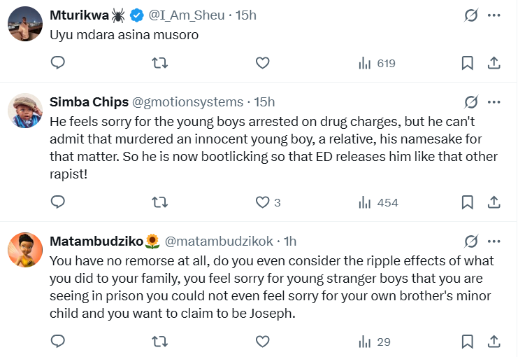 Tapiwa Makore Snr X comments